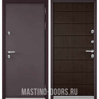 Металлическая дверь Мастино ТЕРМО-100 Букле шоколад/Ларче шоколад - 135