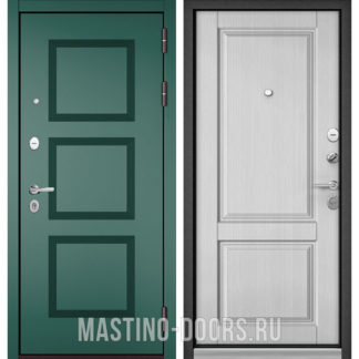 Металлическая дверь Мастино TRUST MASS Авокадо Веллюто 9S-192/Дуб белый матовый 9SD-1