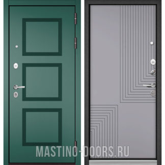 Стальная дверь Мастино TRUST MASS Авокадо Веллюто 9S-192/Гриджио Веллюто 9S-195
