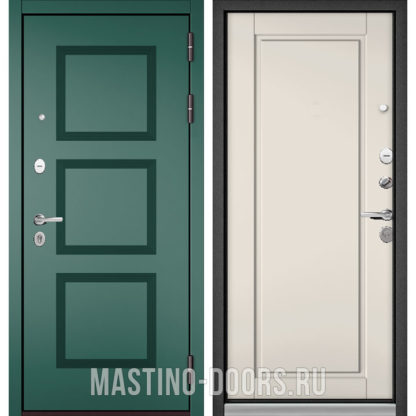 Входная дверь Мастино TRUST MASS Авокадо Веллюто 9S-192/Эмаль молоко 9SD-0
