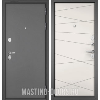 Стальная дверь Мастино TRUST MASS Букле графит/Белый софт 9S-130