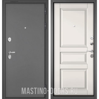 Стальная входная дверь Мастино TRUST MASS Букле графит/Белый софт 9SD-2