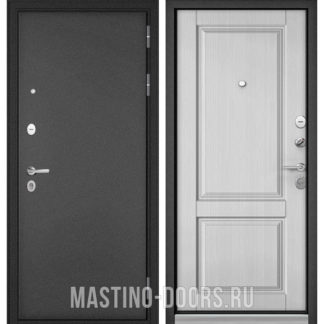 Стальная дверь Мастино Mass-90 Букле антрацит/Дуб белый матовый 9SD-1