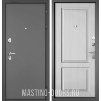 Металлическая дверь Мастино TRUST MASS Букле графит/Дуб белый матовый 9SD-1