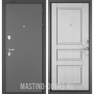 Железная дверь Мастино TRUST MASS Букле графит/Дуб белый матовый 9SD-2