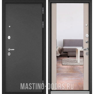 Входная стальная дверь Мастино Масс-90 Букле антрацит/Дуб шале белый 9S-164