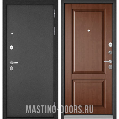 Железная дверь Мастино Mass-90 Букле антрацит/Карамель 9SD-1