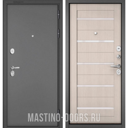 Входная дверь Мастино TRUST MASS Букле графит/Ларче Бьянко CR-3
