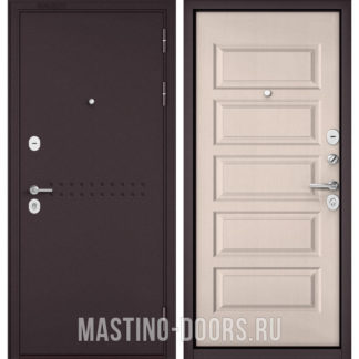 Входная дверь Мастино Mass-90 Букле шоколад R-4/Дуб светлый матовый 9S-108