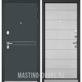 Входная дверь Мастино TRUST MASS Черный шелк D-4/Дуб белый скандинавский 9S-135