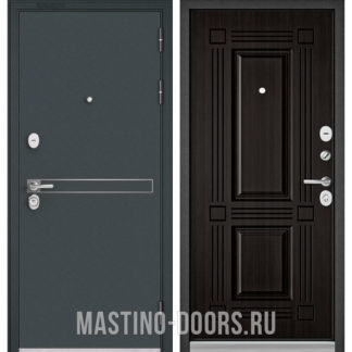 Металлическая дверь Мастино TRUST MASS Черный шелк D-4/Ларче темный 9S-104