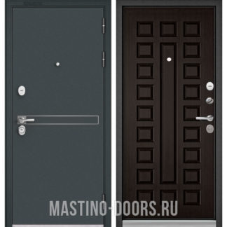 Железная дверь Мастино TRUST MASS Черный шелк D-4/Венге 9S-110