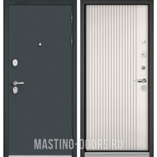 Металлическая дверь Мастино TRUST MASS Черный муар металлик/Эмаль белоснежная 9S-161