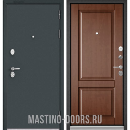 Стальная дверь Мастино TRUST MASS Черный муар металлик/Карамель 9SD-1