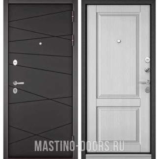 Железная дверь Мастино Trust Mass Графит софт 9S-130/Дуб белый матовый 9SD-1