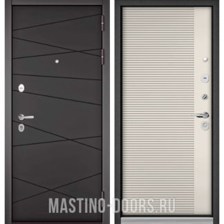 Железная входная дверь Мастино Траст Масс Графит софт 9S-130/Эмаль молоко 9S-160