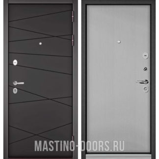 Входная дверь Мастино Trust Mass Графит софт 9S-130/Эмаль светло-серая 9S-100