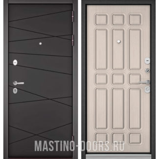 Входная металлическая дверь Мастино Trust Mass Графит софт 9S-130/Ларче бьянко 9S-111