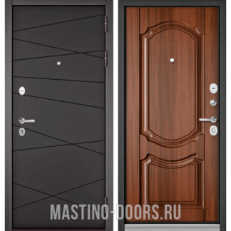 Железная дверь Мастино Траст Масс Графит софт 9S-130/Орех лесной 9SD-4