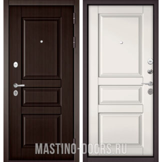 Железная входная дверь Мастино Траст Масс Ларче шоколад 9SD-2/Белый софт 9SD-2