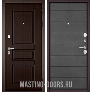 Металлическая входная дверь Мастино Траст Масс Ларче шоколад 9SD-2/Бетон темный 9S-135