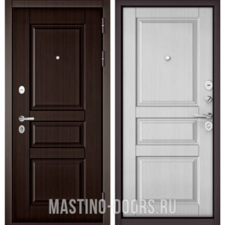 Стальная дверь Мастино Траст Масс Ларче шоколад 9SD-2/Дуб белый матовый 9SD-2