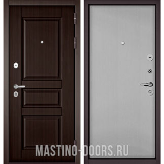 Железная дверь Мастино Траст Масс Ларче шоколад 9SD-2/Эмаль светло-серая 9S-100