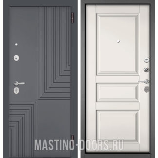 Металлическая дверь Мастино TRUST MASS Оскуро Веллюто 9S-195/Белый софт 9SD-2