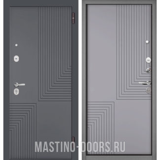 Входная железная дверь Мастино TRUST MASS Оскуро Веллюто 9S-195/Гриджио Веллюто 9S-195