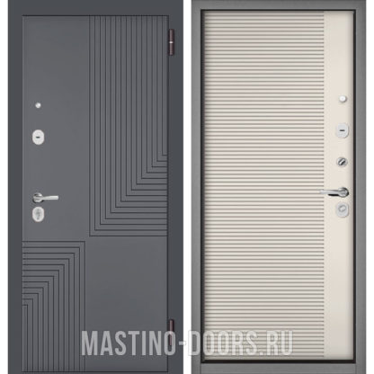 Входная стальная дверь Мастино TRUST MASS Оскуро Веллюто 9S-195/Эмаль молоко 9S-160