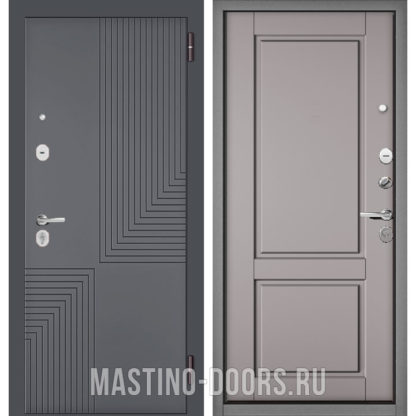 Металлическая дверь Мастино TRUST MASS Оскуро Веллюто 9S-195/Эмаль светло-серая 9SD-1